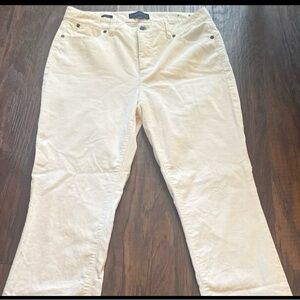 Talbots Ivory Corduroy Pants